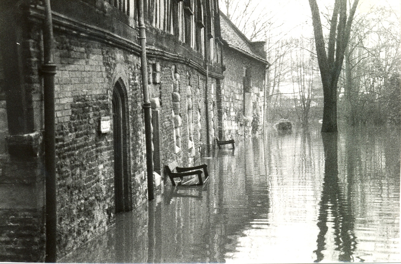 The Merchant Adventurers' Hall flooded in 1982